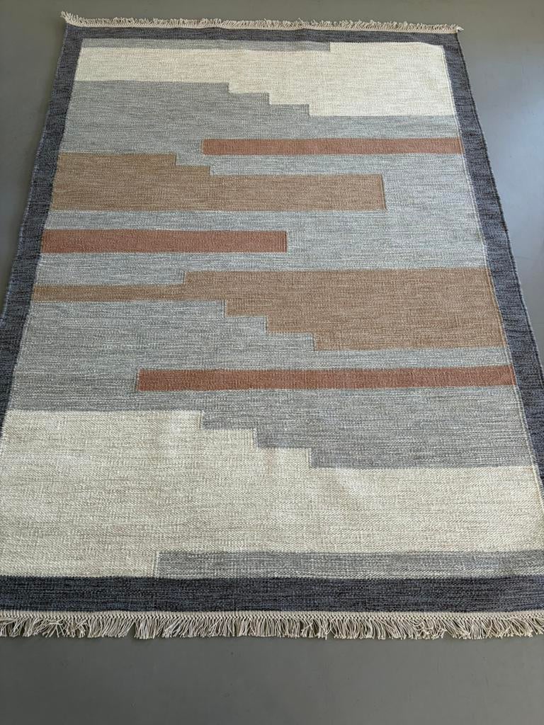 Nieuw handgeweven wollen vloerkleed WADDEN 240x170 cm, 100 tot 150 cm, Geen, Geen, Ophalen of Verzenden