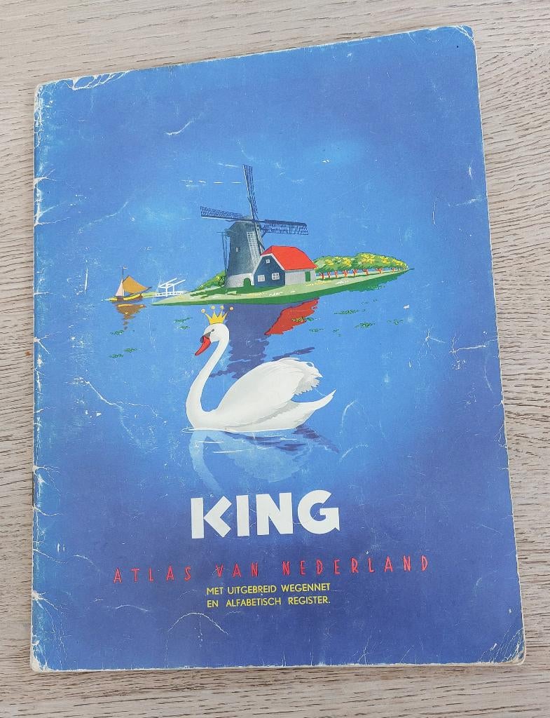 112727 King Atlas, Boeken, Atlassen en Landkaarten, Ophalen of Verzenden, Landkaart, 1800 tot 2000, Nederland