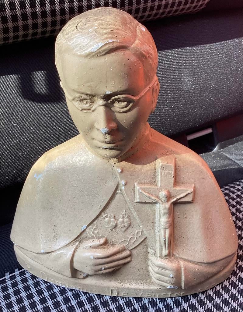 Johannes van Damascus , antiek gesigneerd borstbeeld UNIEK!, Antiek en Kunst, Ophalen of Verzenden