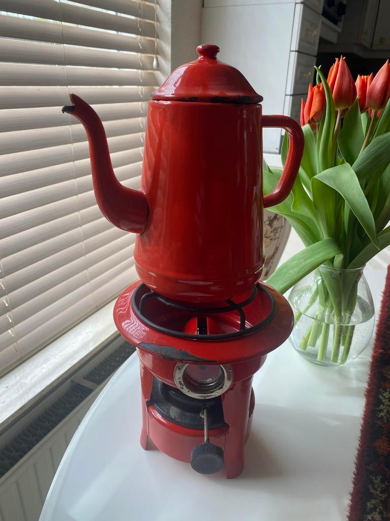 Rood emaille diverse stukken, Antiek en Kunst, Antiek | Emaille, Ophalen of Verzenden