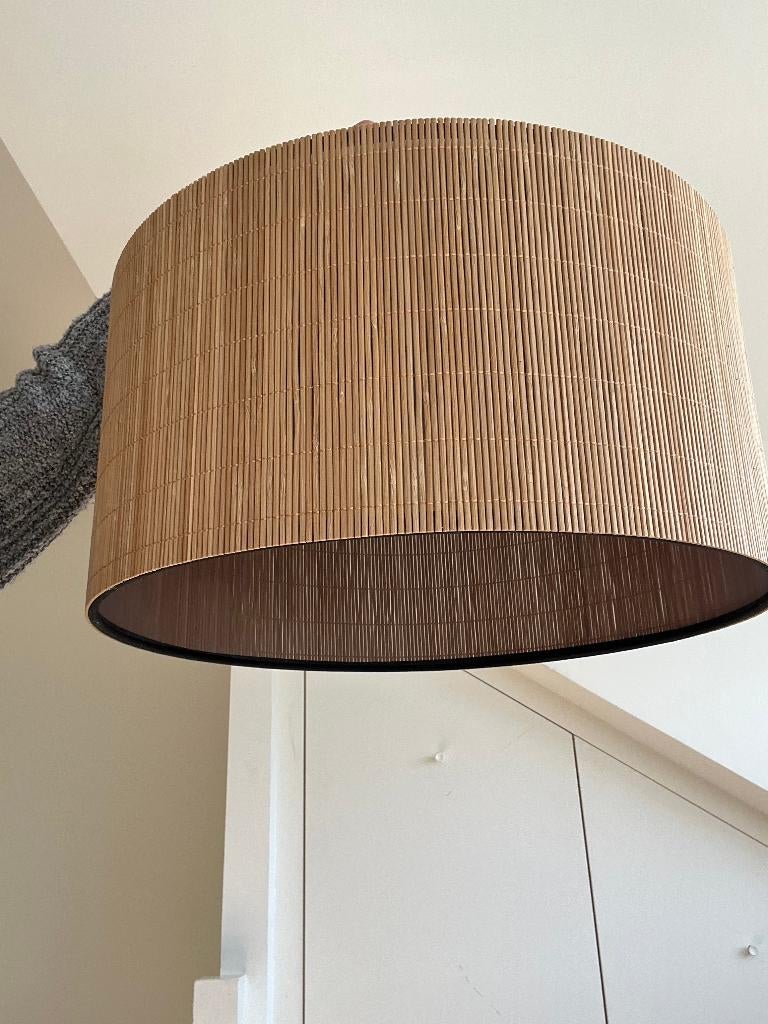 Plafondlamp rotan, Ophalen, Gebruikt, Hout, Rotan