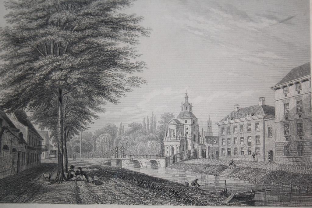 19e eeuwse ets (?) Wittevrouwenpoort Utrecht, Antiek en Kunst, Ophalen of Verzenden