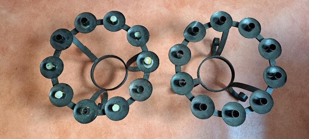 smeedijzeren kandelaar 2x, Ophalen of Verzenden, Overige materialen