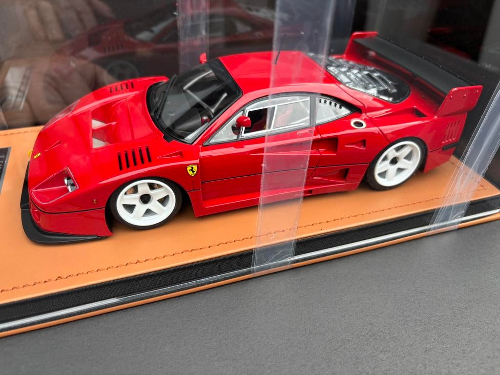 Ferrari F40 LM GTE rood Tecnomodel 1:18 met display, Overige merken, Tm, ., Nieuw