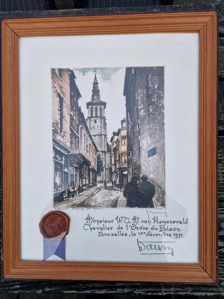 Roger Hebbelinck - Namur, Eglise St. Jean - Ets, Antiek en Kunst, Kunst | Etsen en Gravures, Ophalen of Verzenden