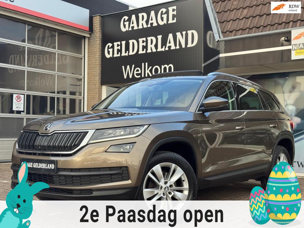 Skoda Kodiaq 1.4 TSI Sport | Pano | Leder | Trekhaak | Navi, Gebruikt, Zwart, 4 cilinders, 150 pk