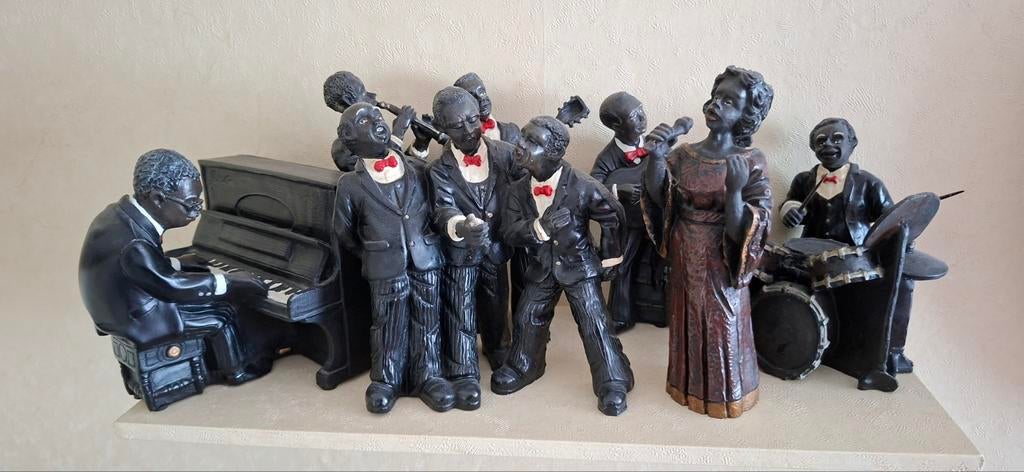Grote Jazz Verzameling Beeldjes - Muzikanten Band, Ophalen of Verzenden, Gebruikt, Pop, Beeldje of Miniatuur
