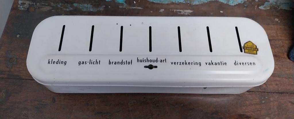 Brocante spaarblik Brabantia, Ophalen of Verzenden