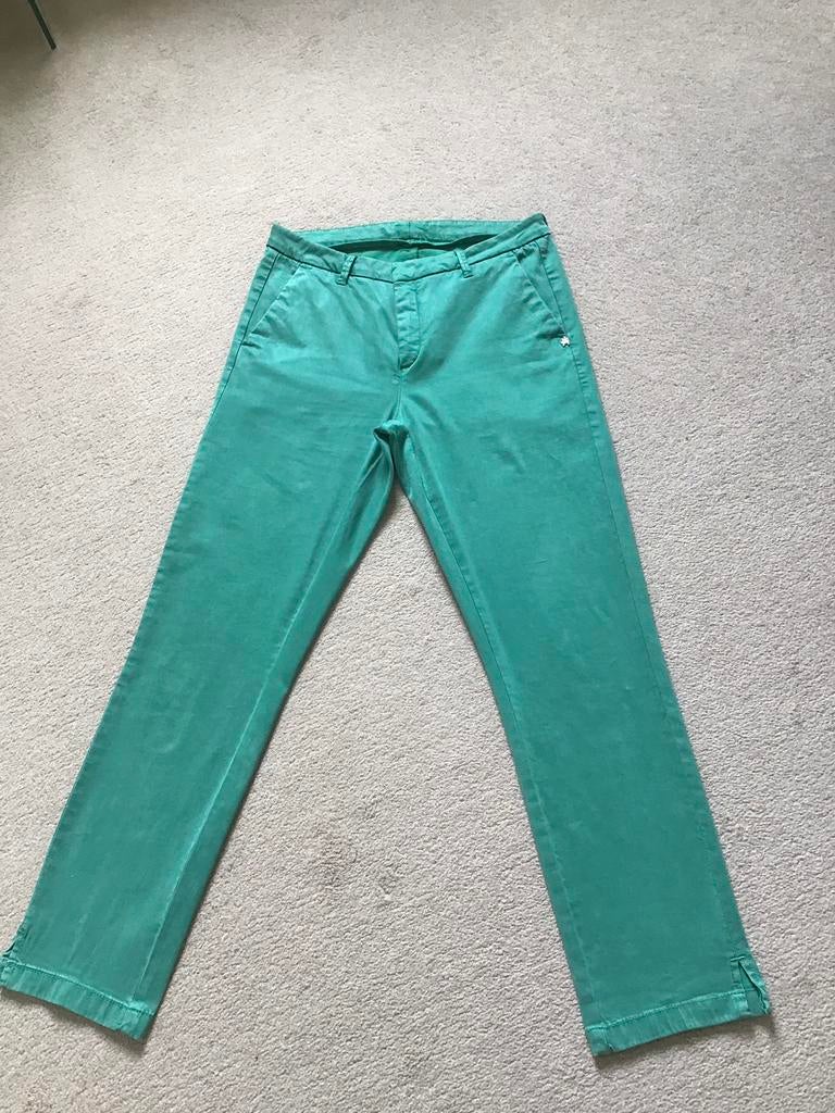 Nickjean enkelbroek mt 36, Kleding | Dames, Broeken en Pantalons, Zo goed als nieuw, Maat 36 (S), Groen, Driekwart, Ophalen of Verzenden