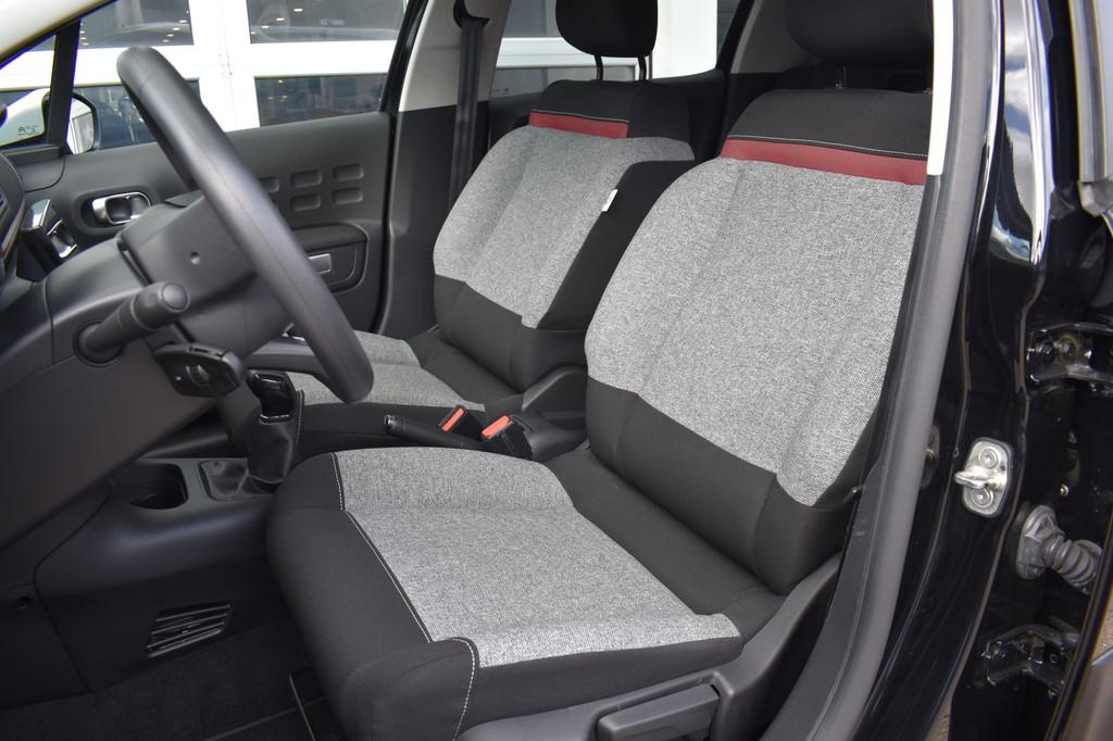 Citroën C3 PureTech 83 C-Series Airco | Parkeersensoren ach, Voorwielaandrijving, 83 pk, 450 kg, Zwart