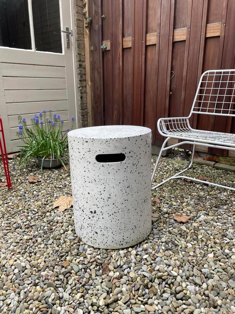 Kave Home Jenell kruk wit terrazzo Ø 35 cm, Ophalen, Zo goed als nieuw