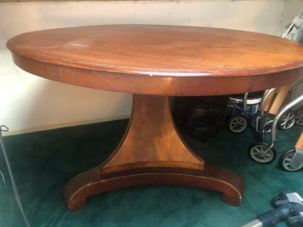 Tafel en vier stoelen antiek €100, Antiek en Kunst, Antiek | Meubels | Tafels, Ophalen of Verzenden