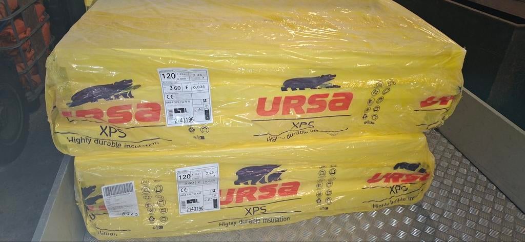 PARTIJ NIEUWE URSA XPS DRUKVASTE ISOLATIE., Doe-het-zelf en Verbouw, Isolatie en Afdichting, Nieuw, Vloerisolatie, Muurisolatie