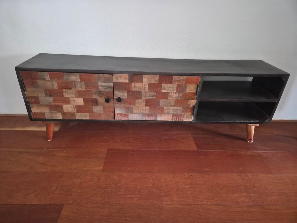 Televisiemeubel met houten mozaïek deuren, Ophalen