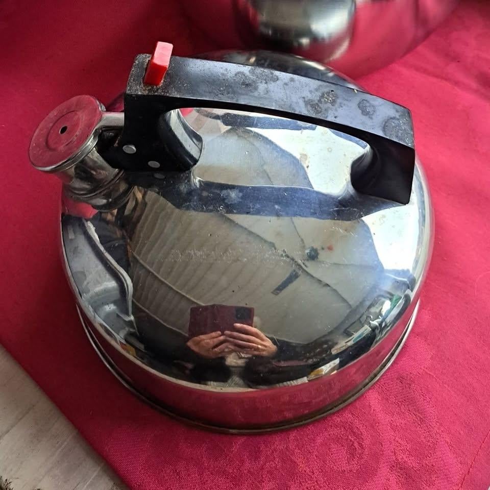 Waterketel, fluitketel, moor, Ophalen of Verzenden, Gebruikt, Rvs, Overige typen