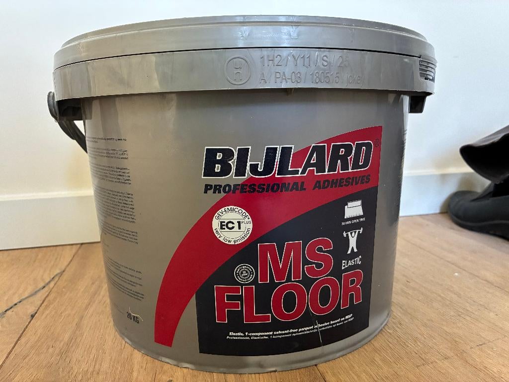 Bijlard MS FLOOR elastische parketlijm eiken 20 kg, Ophalen, Overige kleuren, Nieuw, Beits