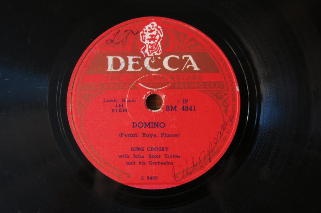 Bing Crosby Domino 78 toeren 78 rpm jukebox wurlitzer AMI, Gebruikt, 10 inch, Overige genres, Overige typen