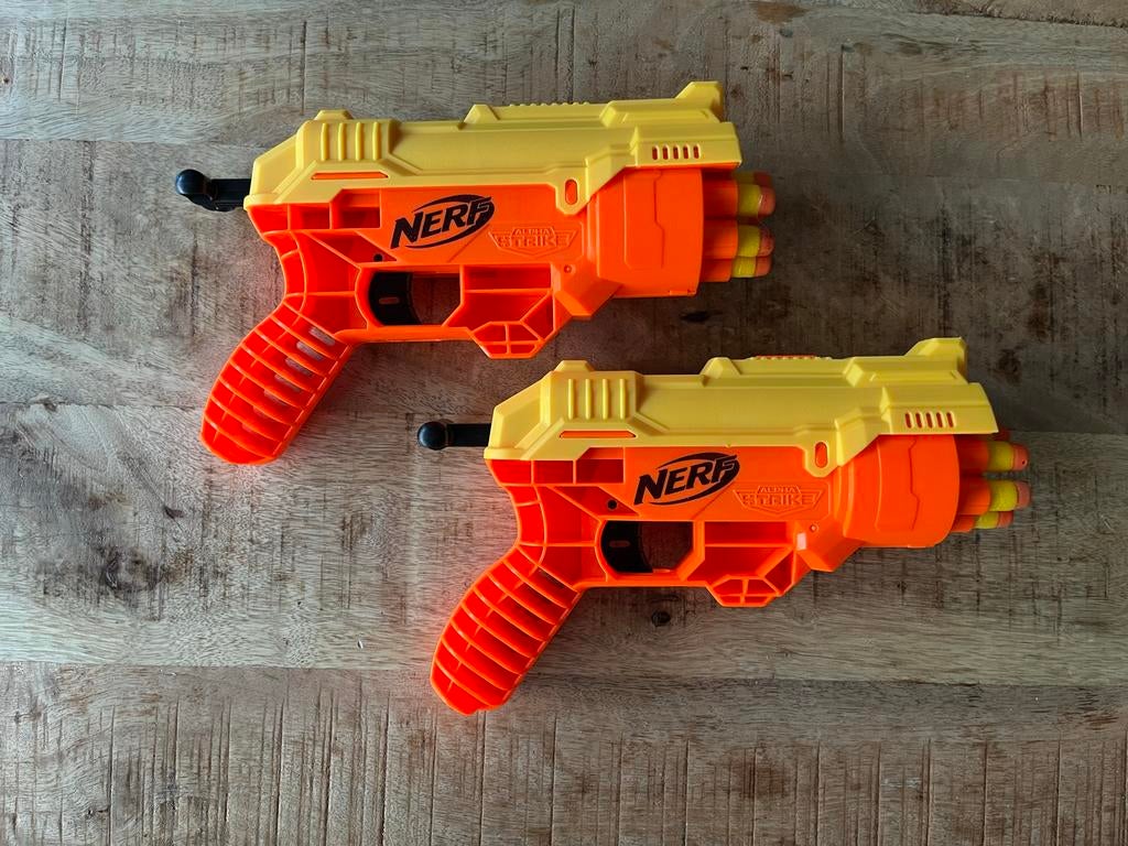 Nerf Alpha Strike Cobra RC-6 Blasters (2 stuks), Ophalen of Verzenden, Gebruikt