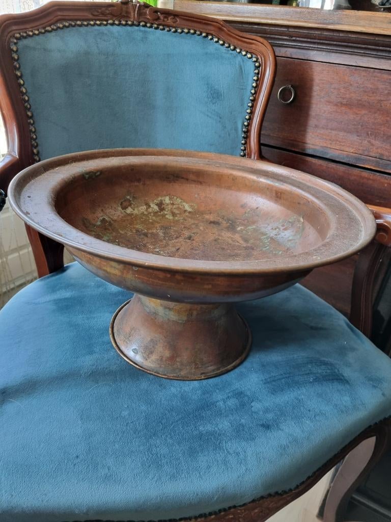 Koperen fruitschaal  39x21, Antiek en Kunst, Antiek | Koper en Brons, Ophalen of Verzenden