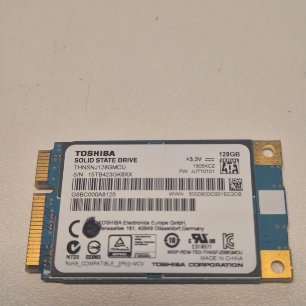 Toshiba 128GB Msata SSD, Computers en Software, Harde schijven, Verzenden, SSD, Overige aansluitingen, Laptop