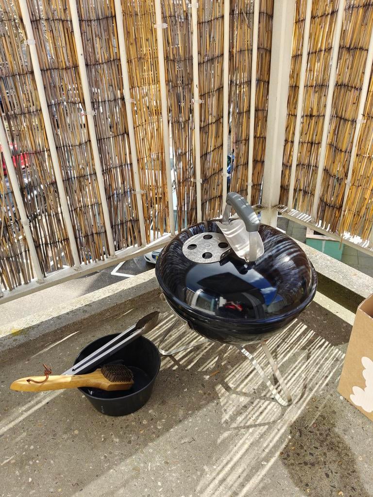 Weber Smokey Joe Premium Houtskoolbarbecue 36cm Zwart, Ophalen, Gebruikt, Weber, Met accessoires