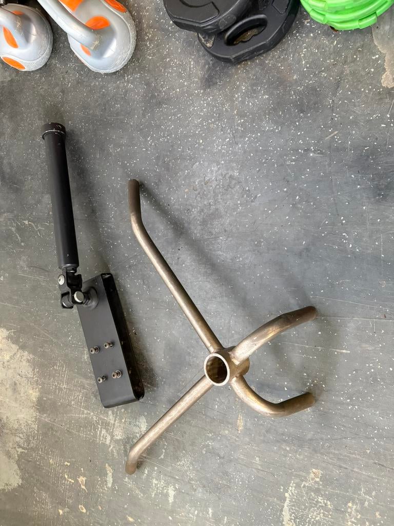 T-bar row en handvat 50 mm, Ophalen, Gebruikt, Zwart grijs, Overige typen