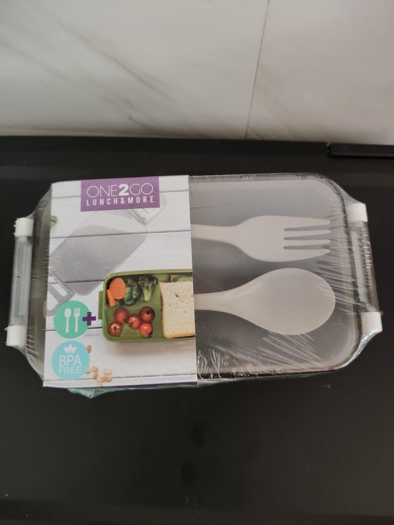 One2Go Lunch & More lunchbox met bestek, Ophalen of Verzenden, Nieuw