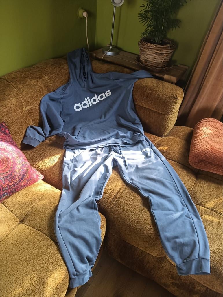Joggingpak adidas blauw, Ophalen of Verzenden, Zo goed als nieuw, Grijs, Algemeen