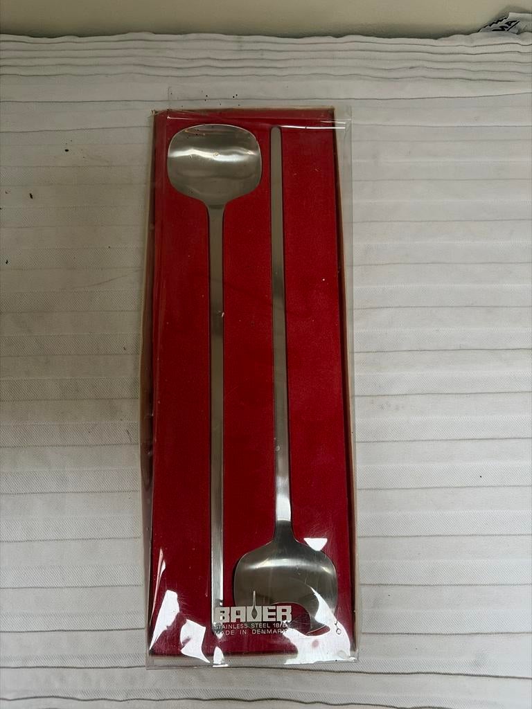 Slabestek RVS 18/8 Bauer Deens design nieuw in doos, Huis en Inrichting, Ophalen of Verzenden, Nieuw, Rvs of Chroom