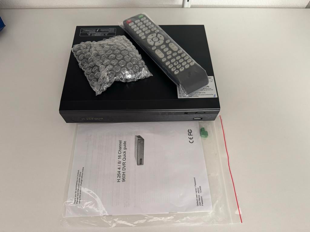 DVR beveiligingsrecorder H.264 (4/8/16 kanal)+muis+afstandsb, Ophalen, Zo goed als nieuw