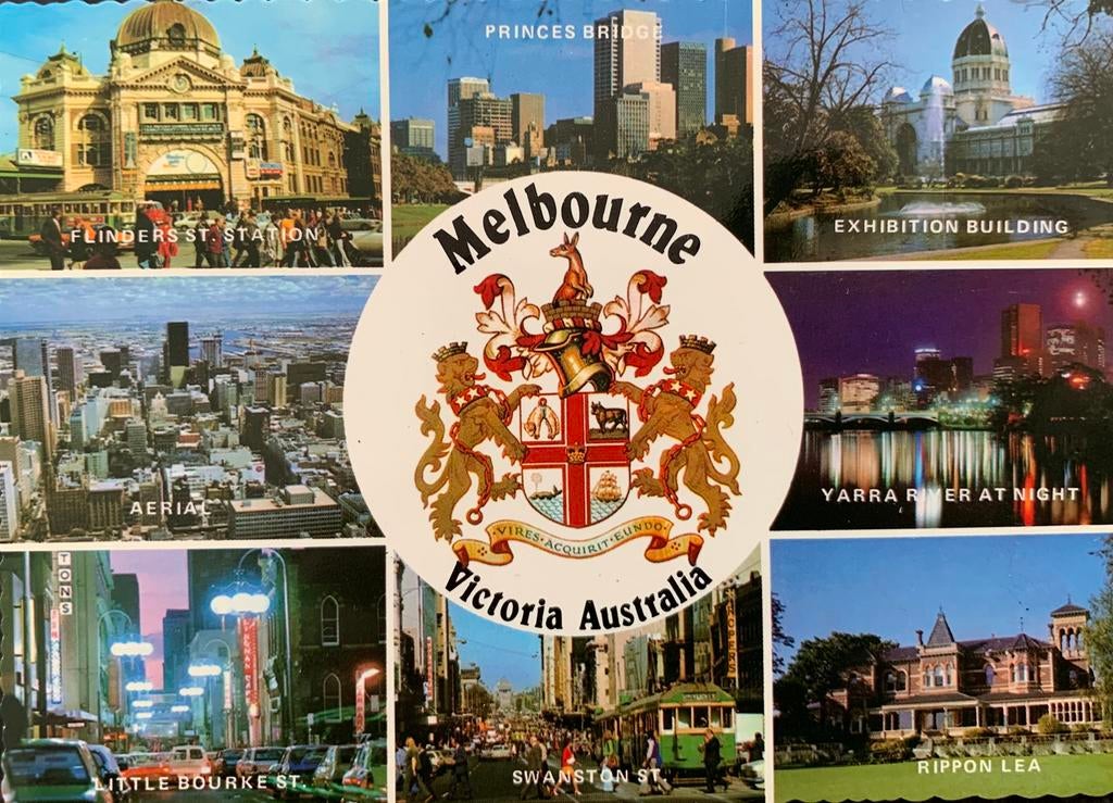 Australië, Melbourne., Verzamelen, Ansichtkaarten | Buitenland, Ophalen of Verzenden, Gelopen, Buiten Europa