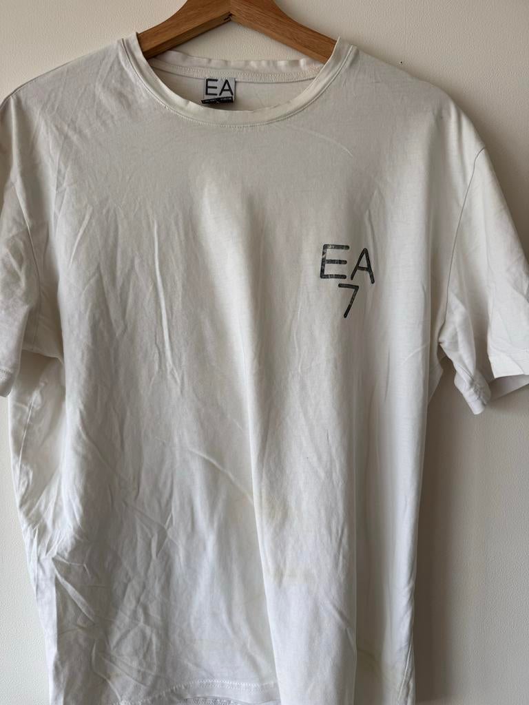 EA7 Emporio Armani T-shirt, Ophalen of Verzenden, Gedragen, Maat 48/50 (M), Wit