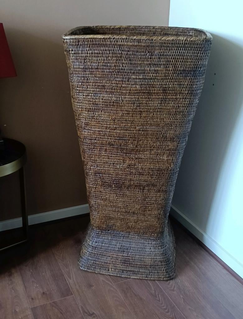 Bloembak plantenbak, rotan, rieten zuil Birma/Myanmar rattan, Ophalen