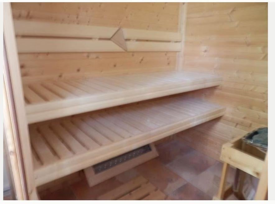 2 in 1 sauna massief hout met direct heat lampen van philips, Ophalen, Zo goed als nieuw, Fins of Traditioneel, Complete sauna