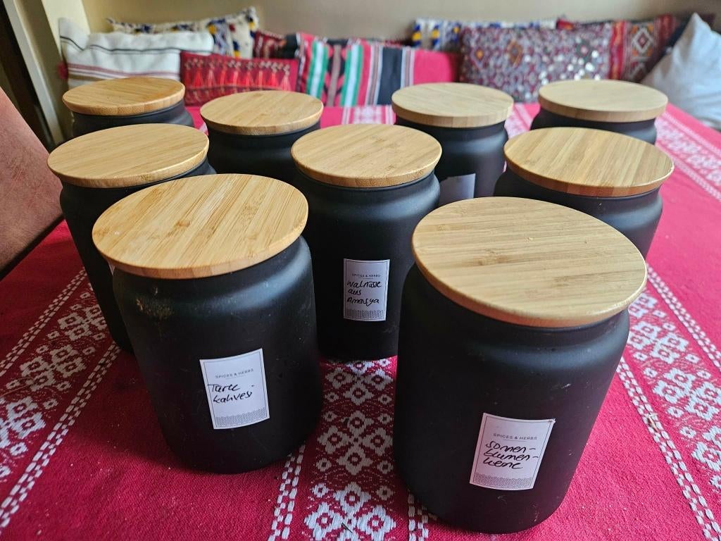 9 voorraadpot met deksel 1L Eklatera van Ikea, Ophalen, Zo goed als nieuw