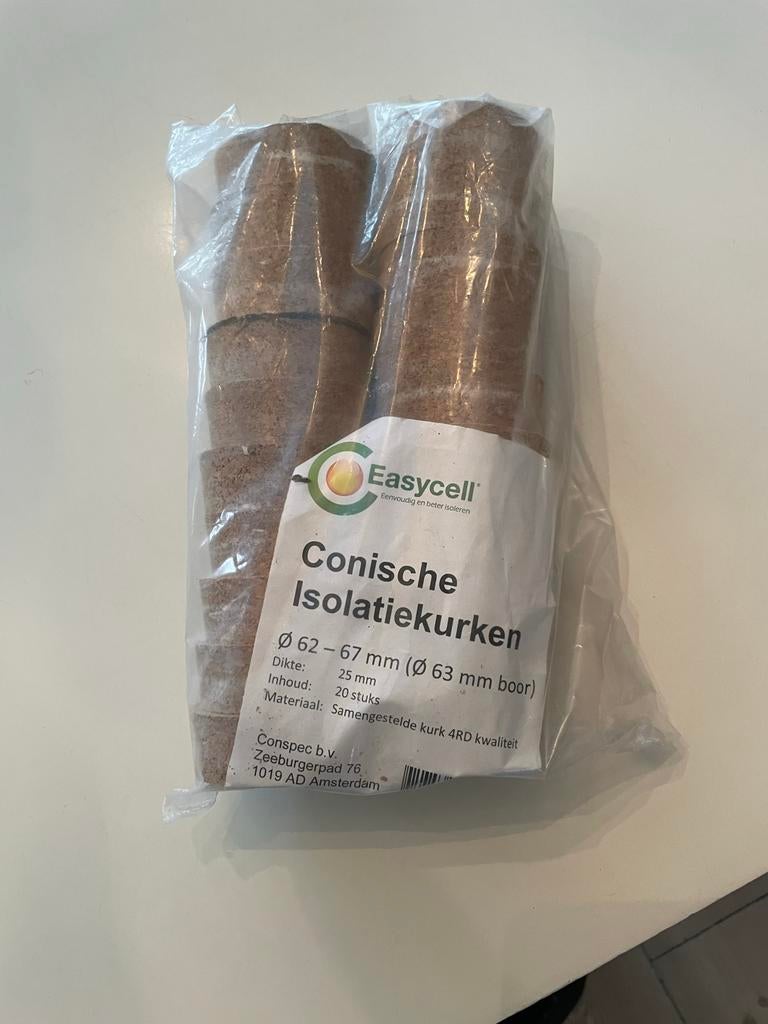 Easycell Conische Isolatiekurken voor Cellulose Isolatie, Doe-het-zelf en Verbouw, Isolatie en Afdichting, Minder dan 4 cm, Overige materialen