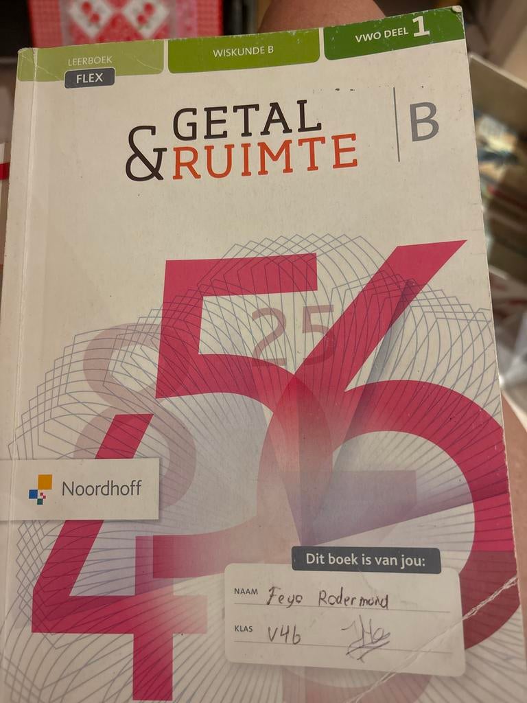 Getal & Ruimte Wiskunde B VWO deel 1 gebruikt, Ophalen of Verzenden, Beta, Gelezen, WO