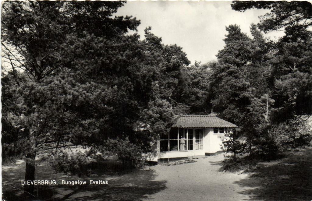 Dieverbrug, Bungalow Eveltas - gelopen, Verzamelen, Ansichtkaarten | Nederland, Ophalen of Verzenden, Voor 1920, Gelopen, Friesland