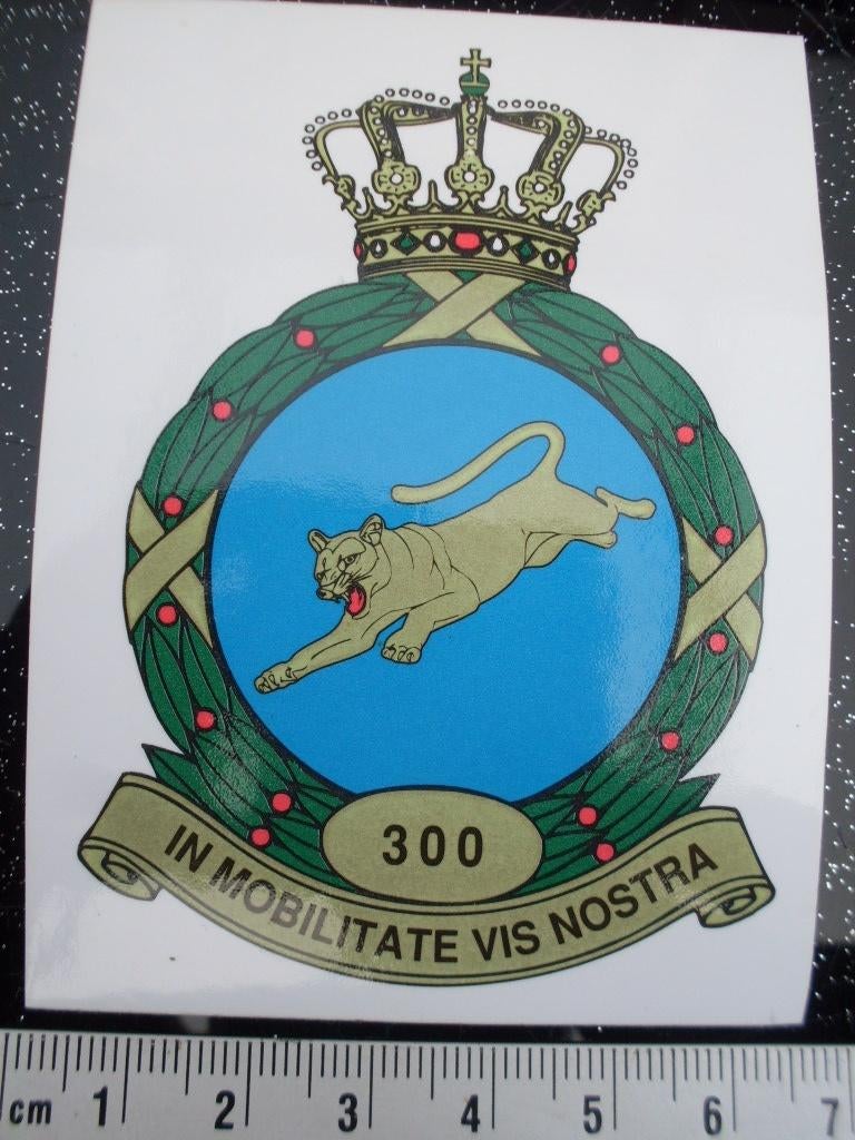 sticker squadron 300 logo embleem in mobilitate vis nostra, Verzenden, Zo goed als nieuw, Bedrijf of Vereniging