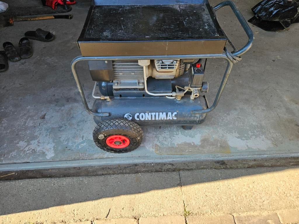 Stille mobile 2 cilinder compressor - Contimac, Ophalen, Gebruikt, 6 tot 10 bar, Geluidgedempt