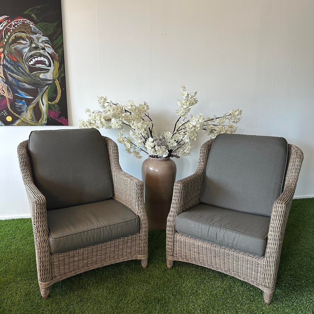 4 Seasons Outdoor Brighton Pure Fauteuils  – ZGAN, 2 zitplaatsen, Verzenden, ., Zo goed als nieuw