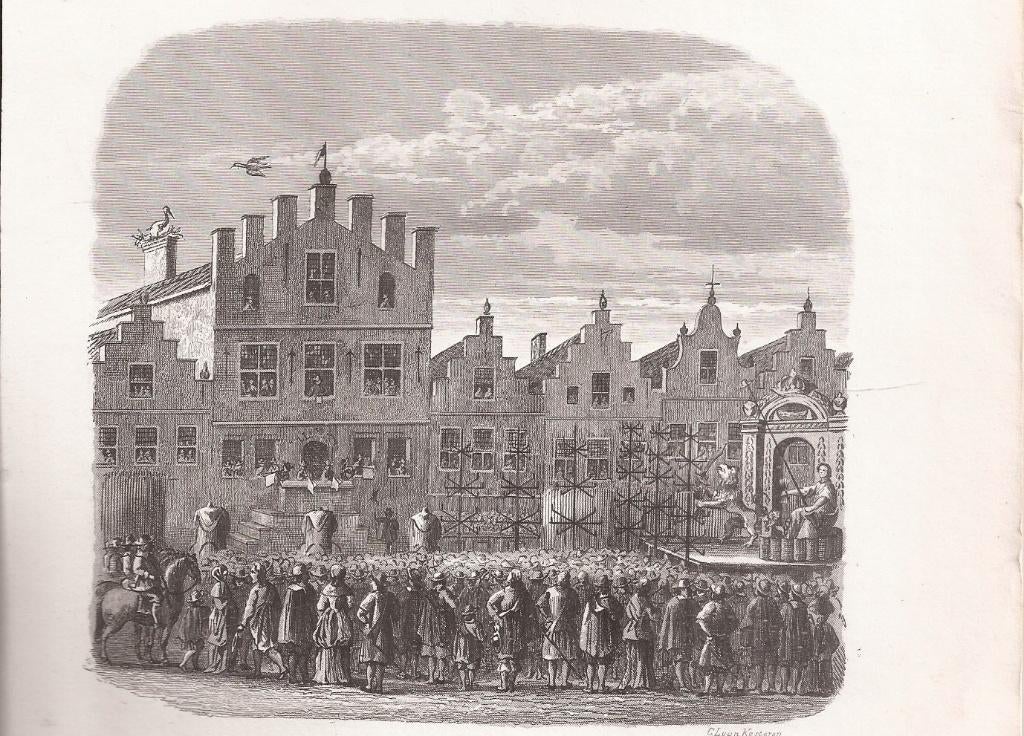 Publicatie van de Vreede tot Breda op den 24 Augustus 1667, Ophalen of Verzenden, Gravure, Origineel