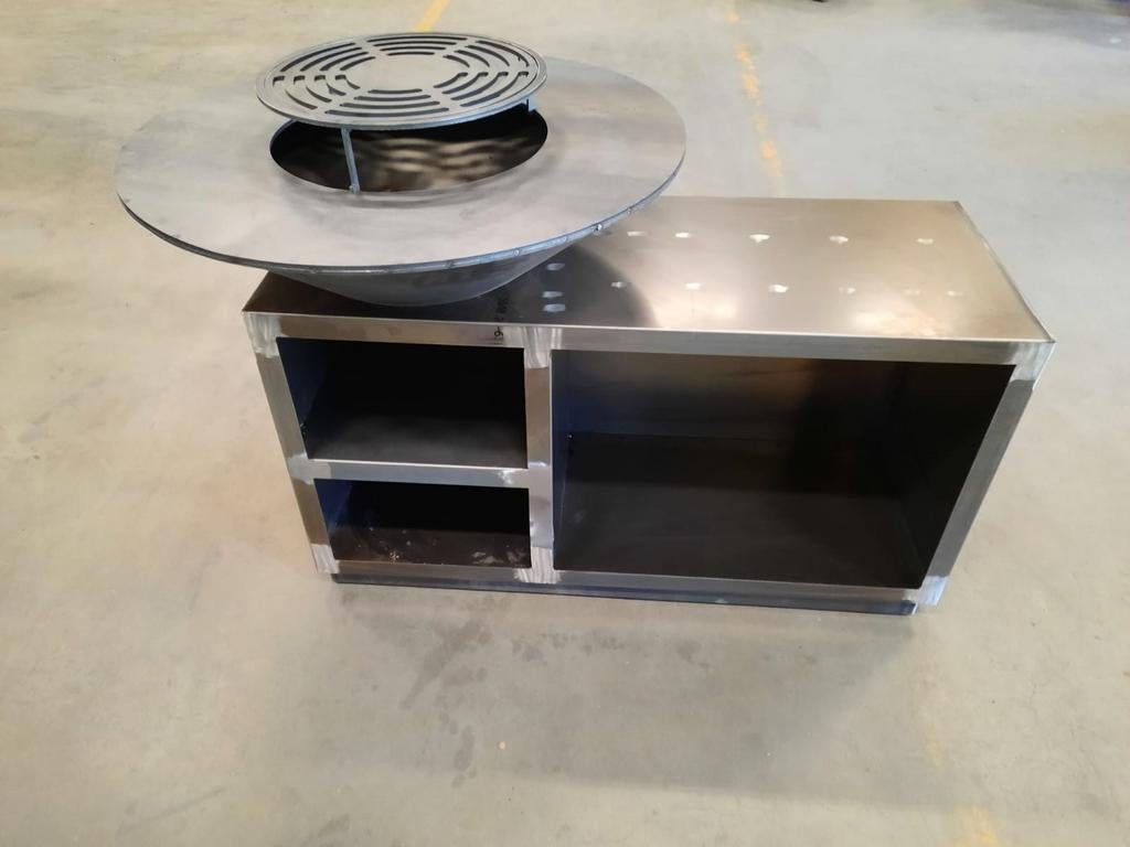 Plancha/buitenkeuken cortenstaal/barbecue tafel, Ophalen, Nieuw