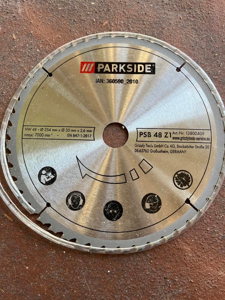 Parkside nieuw zaagblad afkortzaag Ø 254 mm, Ophalen, Nieuw, Afkortzaag