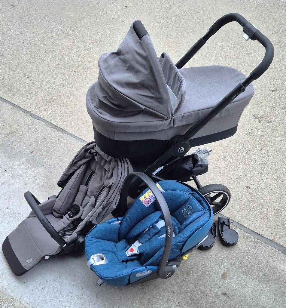 Kinderwagen Cybex Balios S Lux 3-in-1 Soho Grey incl Cloud Z, Gebruikt, Verstelbare duwstang, Ophalen, Kinderwagen