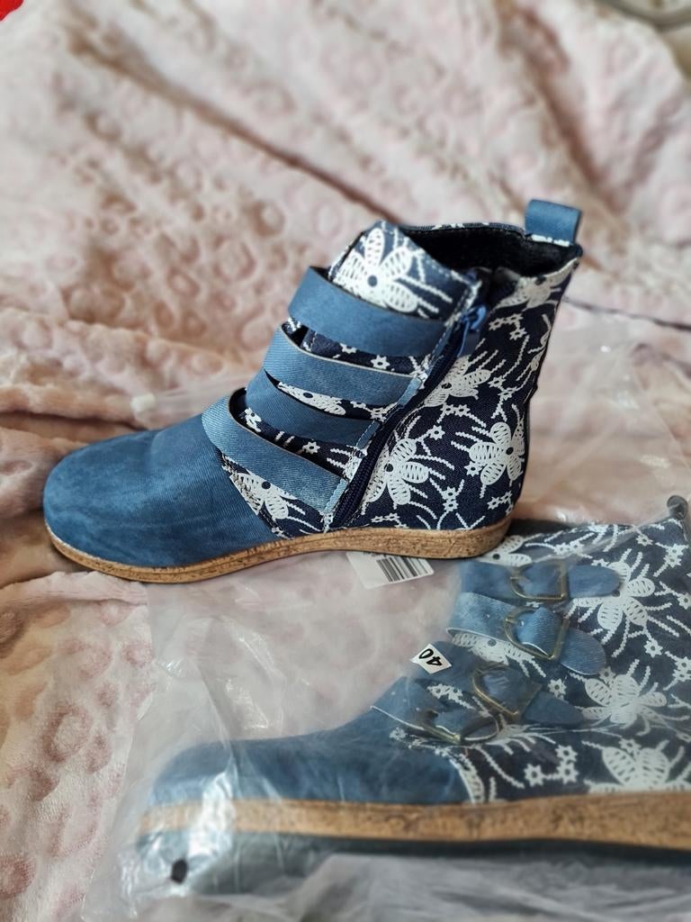 Leuke zomerlaarzen mt 40 nieuw, Blauw, Lage of Enkellaarzen, Nieuw, Ophalen of Verzenden