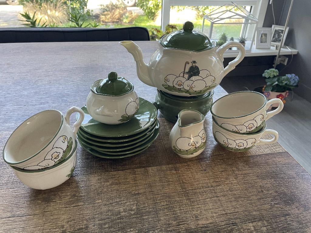 Vintage Schapenservies Zeller Keramiek, Huis en Inrichting, Keuken | Servies, Ophalen, Gebruikt, Keramiek, Overige stijlen