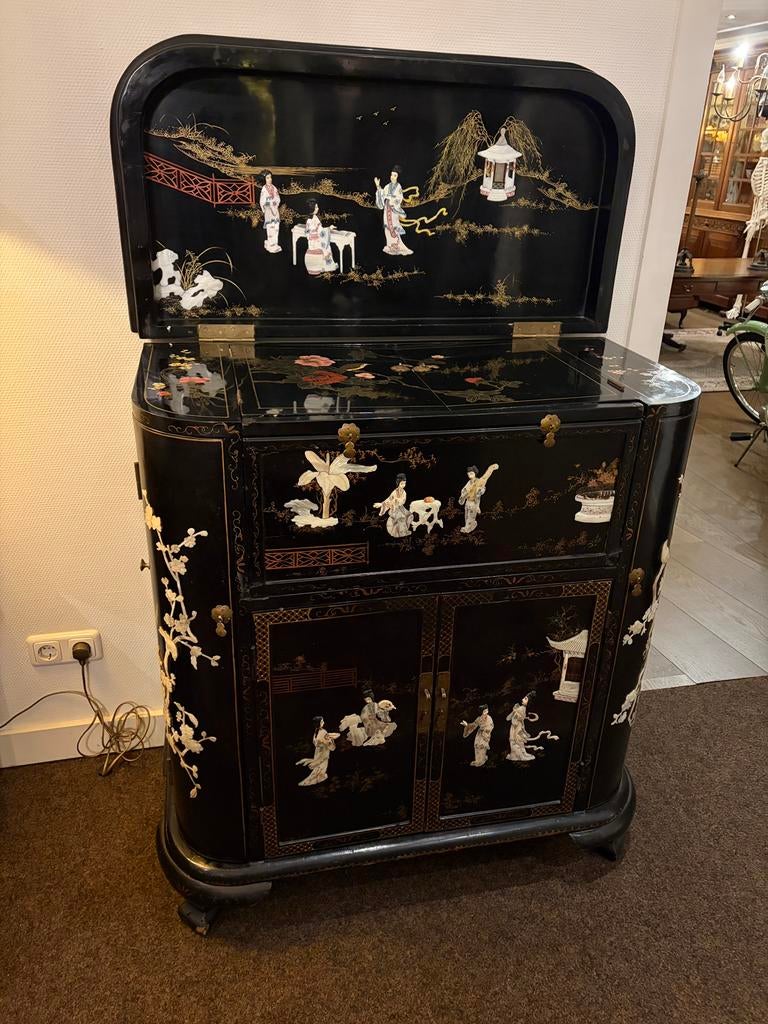 Bar huisbar kamerbar met parelmoer, Huis en Inrichting, Gebruikt, Ophalen of Verzenden, 45 tot 65 cm, 70 cm of meer