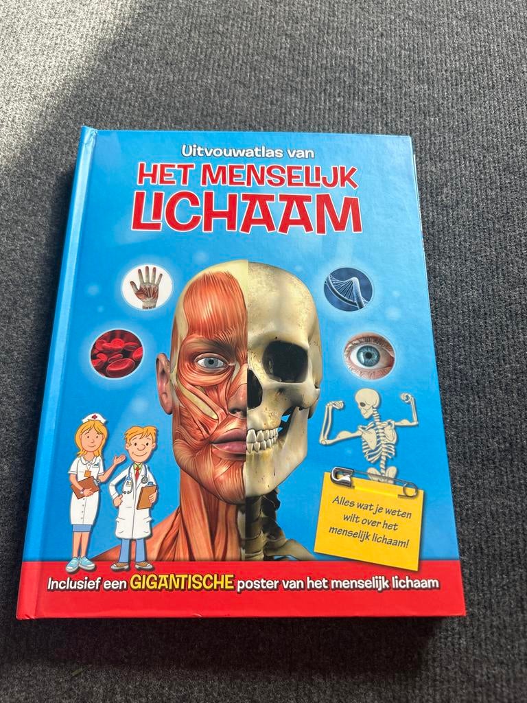 Uitvouwatlas van het Menselijk Lichaam + Poster, Ophalen of Verzenden, Zo goed als nieuw, Non-fictie