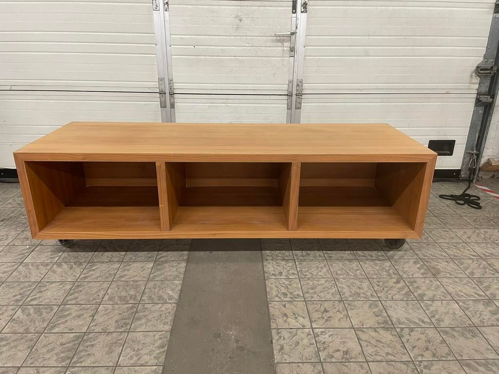 Verrijbaar Tv Meubel van Kersenhout 2, Huis en Inrichting, Kasten | Televisiemeubels, Ophalen, 150 tot 200 cm, Minimalistisch / modern